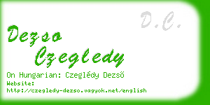 dezso czegledy business card