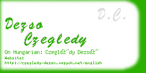 dezso czegledy business card